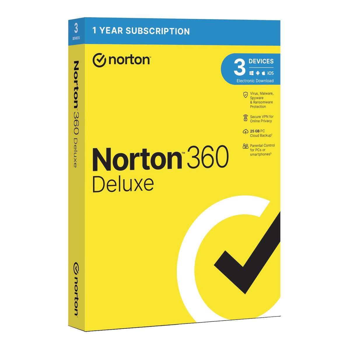 Norton 360 Deluxe 25GB - 3 Devices (Physical Package)