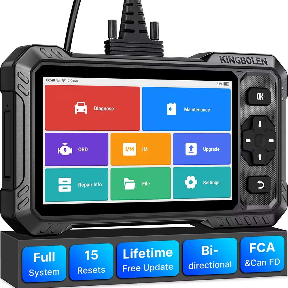 KINGBOLEN S6 Elite Full System Scanner, 15 Resets, Bi-Directional, CAN FD