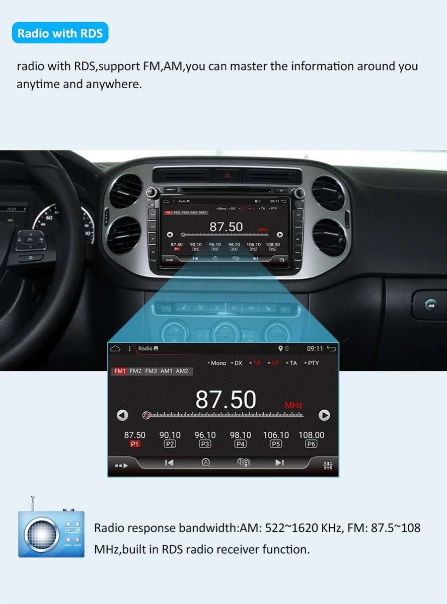 VW 8Inch Android OEM-Replacement Head Unit