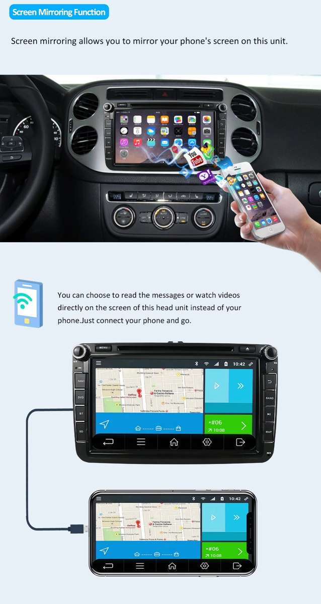 VW 8Inch Android OEM-Replacement Head Unit