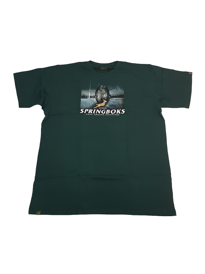 T Shirt Mens Springbok Prnt Grn - 5xl