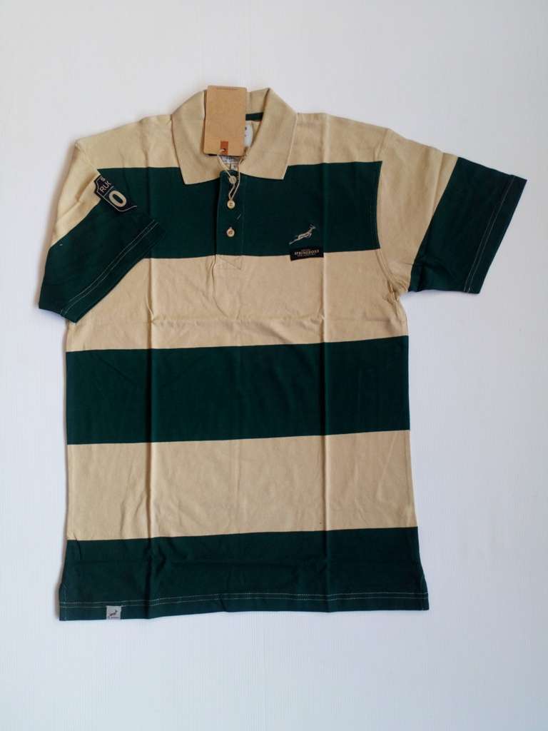 Golf Shirt Mens Springbok Strp Green - 3xl 0.40kg