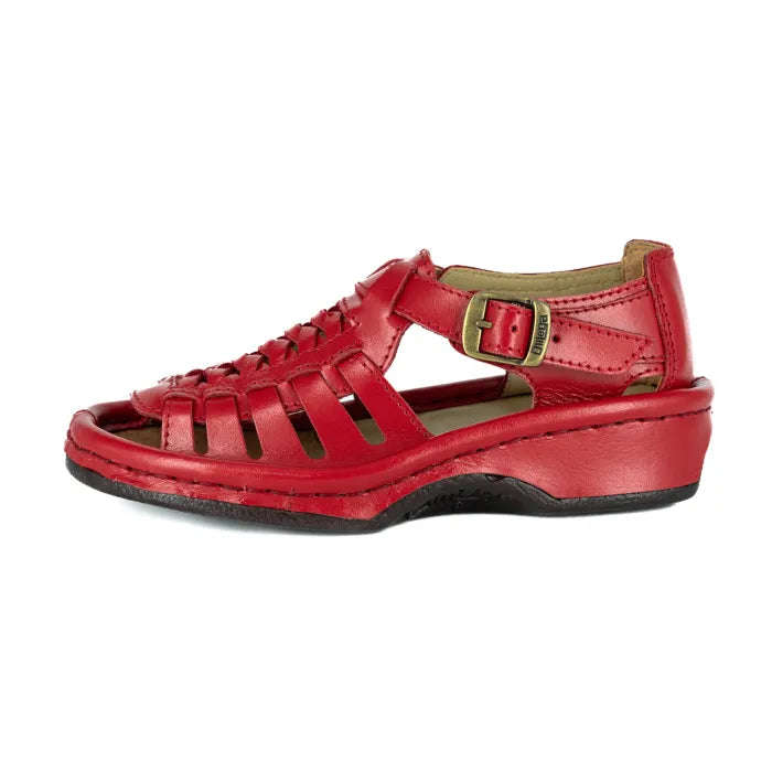 OMEGA KGOSI RED LEATHER SANDAL