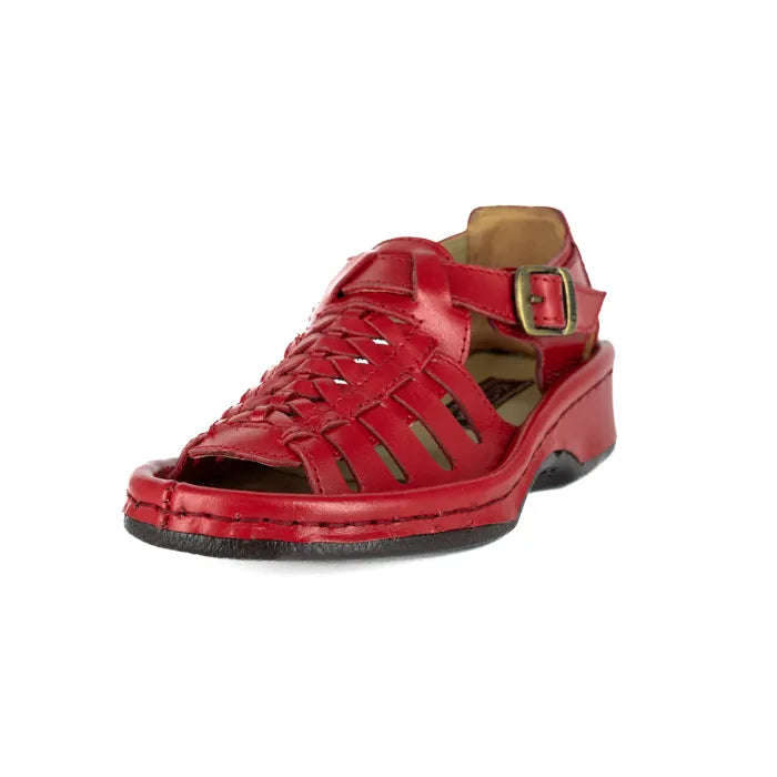 OMEGA KGOSI RED LEATHER SANDAL