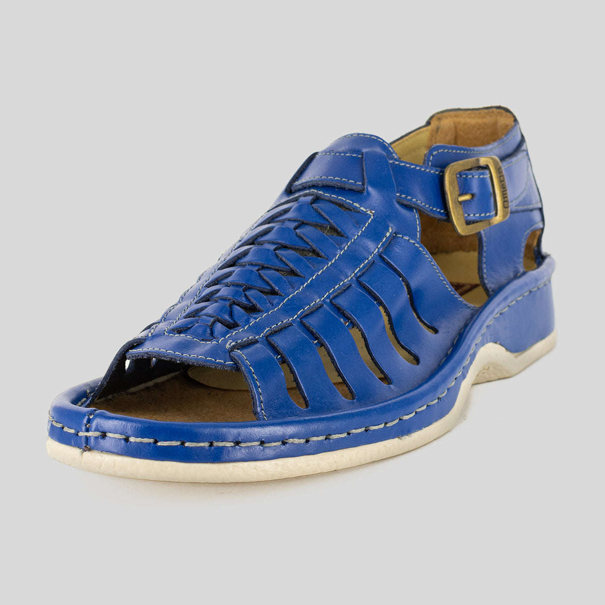 OMEGA KGOSI BUGATTI BLUE LEATHER SANDAL