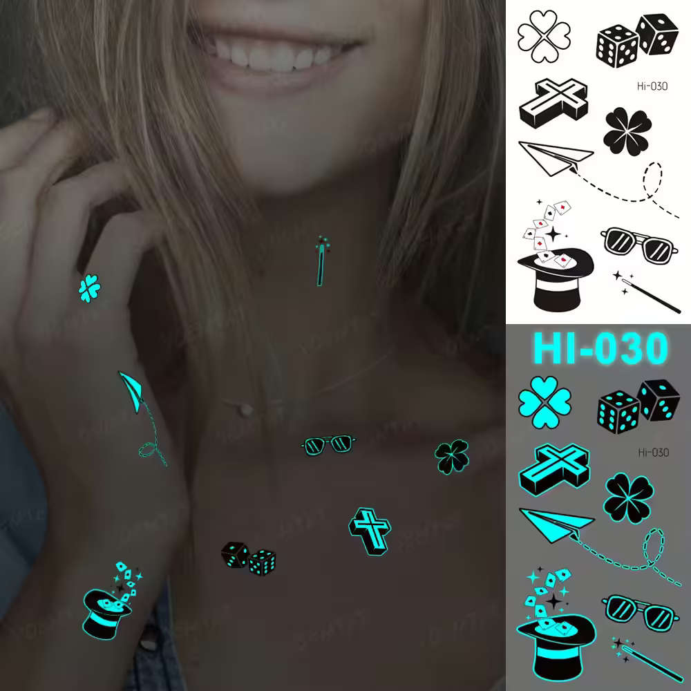 Magic Charm Glow-In-The-Dark Temporary Tattoos