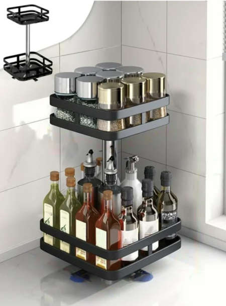 2-Tier Multifunctional Rotating Rack