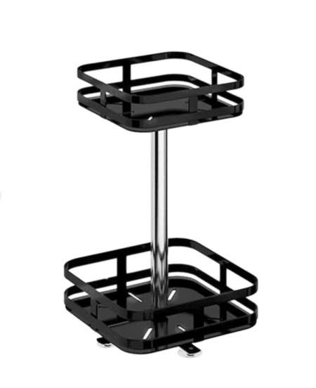 2 Tier Square Rotating Kitchen Storage Spice Organiser Rack