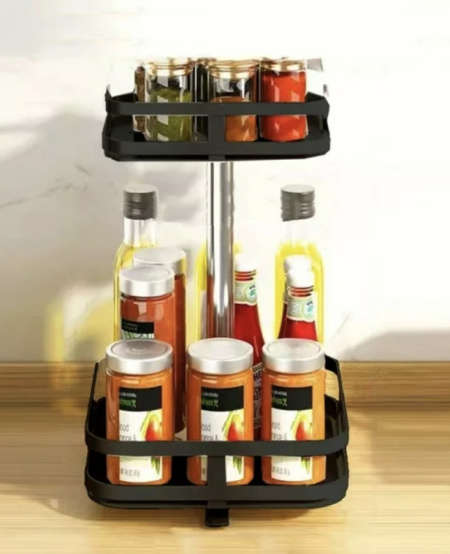 2-Tier Multifunctional Rotating Rack