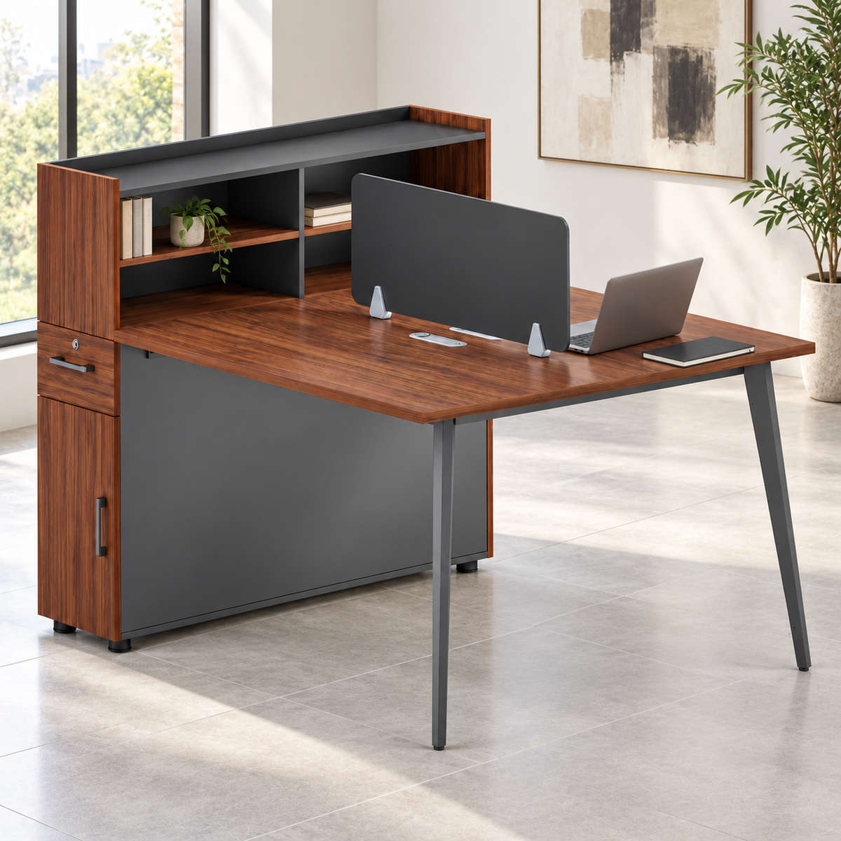 Onlyfurn - Adisa 2-Seater Office Desk