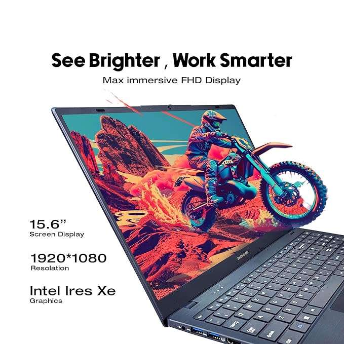 Thomson 15.6 Notebook - Black - Windows 11 plus Microsoft Office 365 1 Year Licence