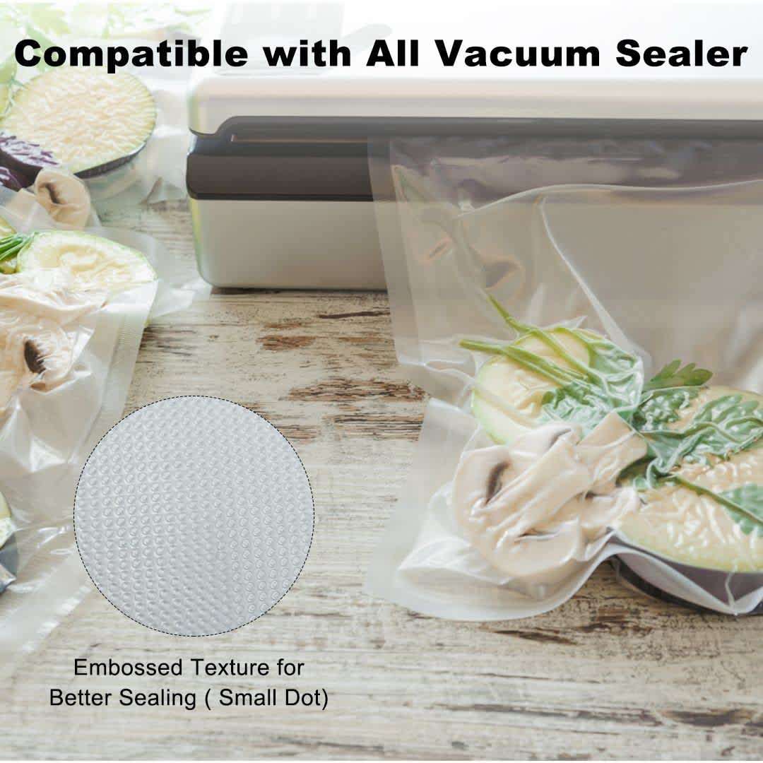 2 Pack Vacuum Sealer Bags 20cm x 5m Food- grade Plastic Rolls