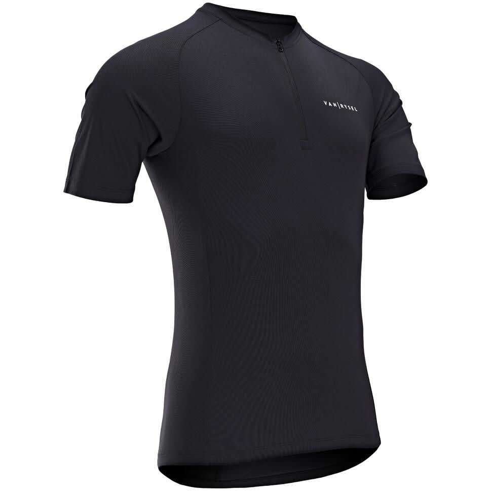 Van Rysel Men's Short Sleeve Road Cycling Summer Jersey - Black - XL