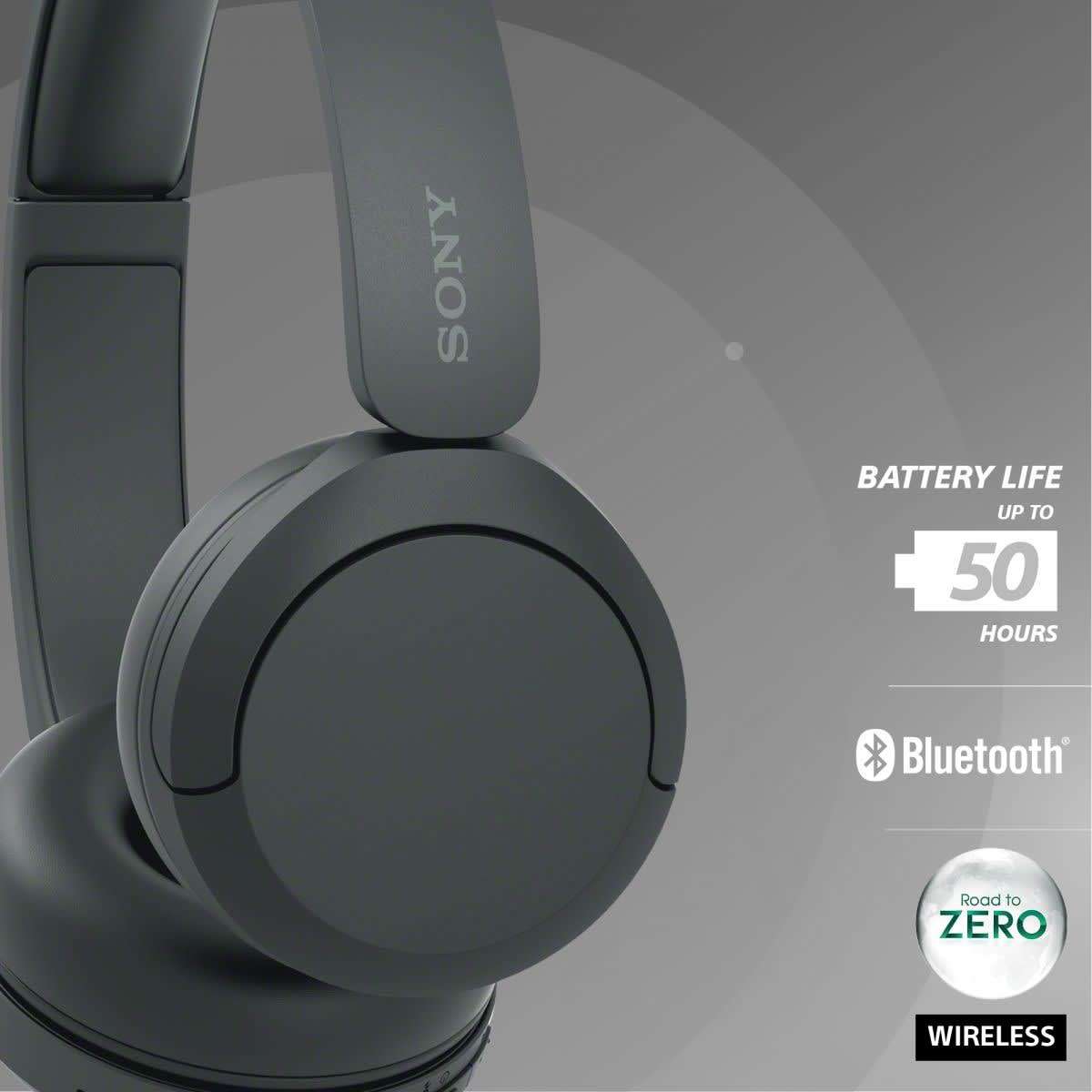 Sony WH-CH520 Wireless Bluetooth On-Ear Headphones - Black