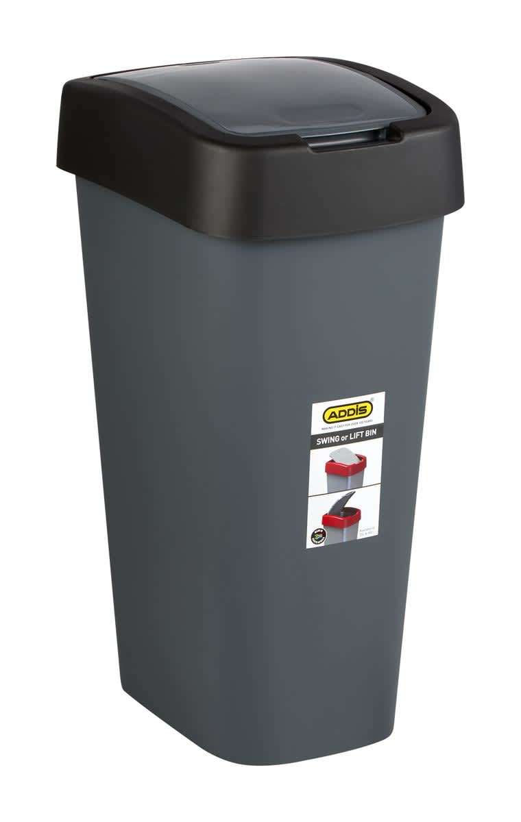 Addis - Swing Or Lift Bin 50L - Dark Grey