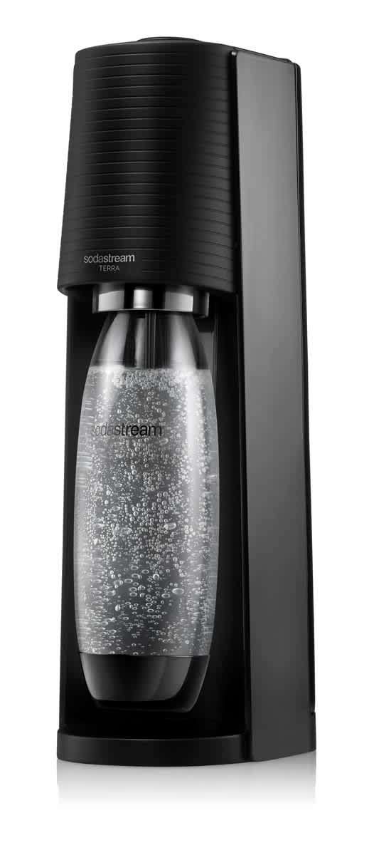 SodaStream Terra Black Sparkling Water Maker &amp; 1L Bottle + CO2 cylinder