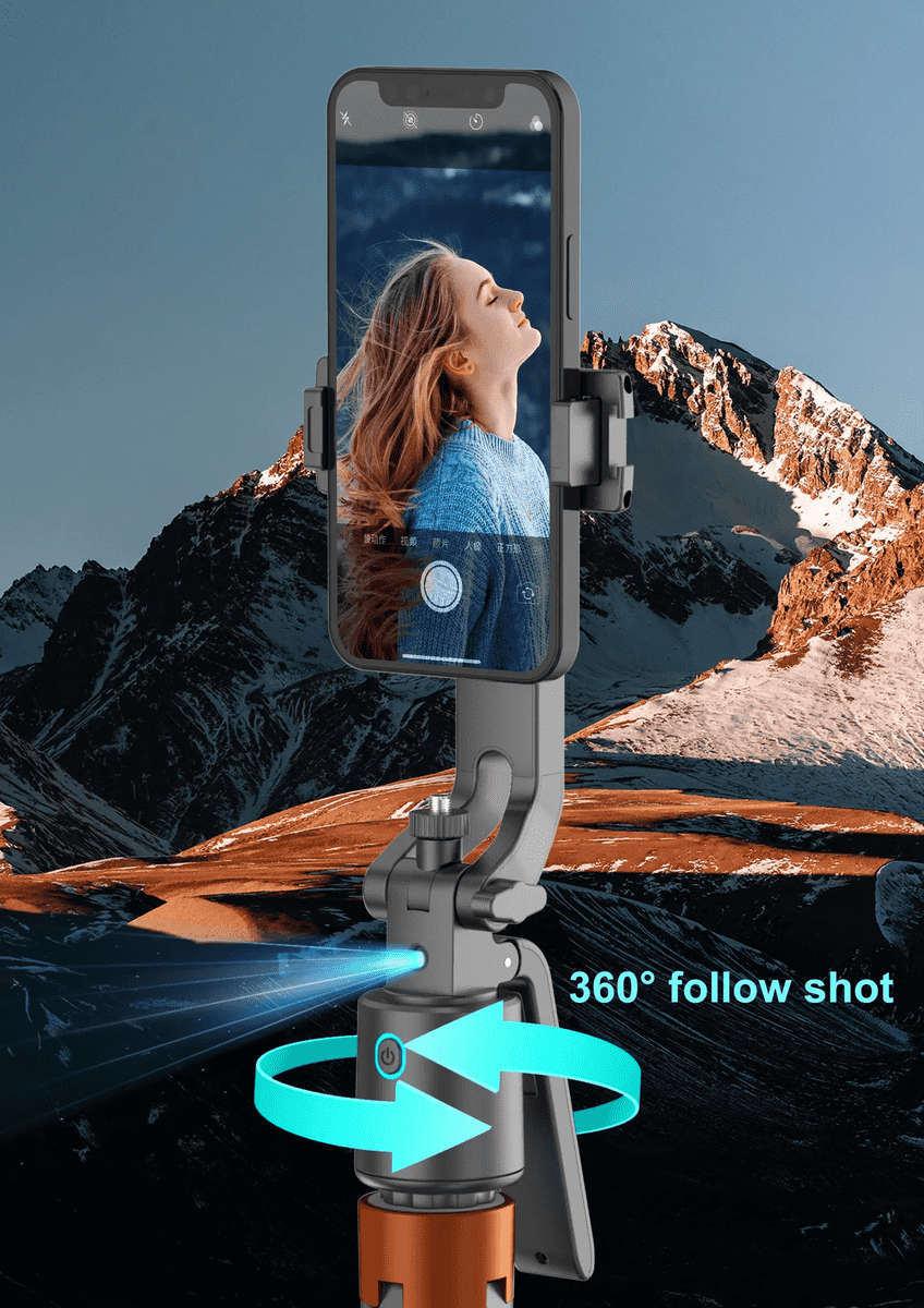 Q13 Selfie Stick Tripod Face Tracking Stabilizer With Buil-in Camera