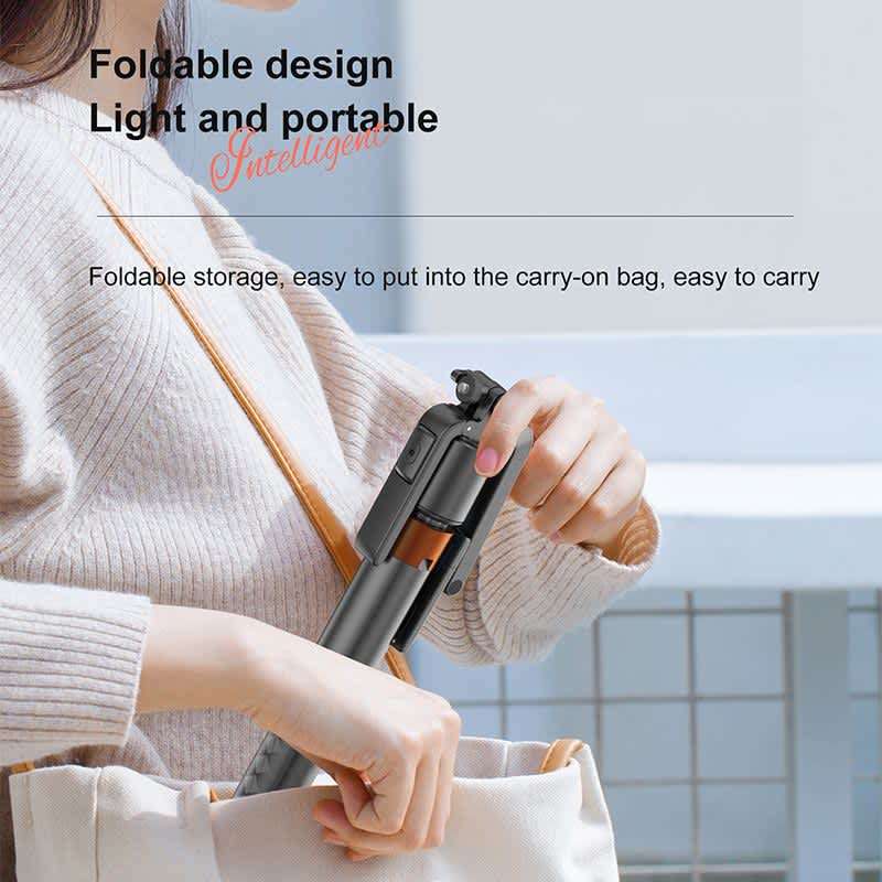 Q13 Selfie Stick Tripod Face Tracking Stabilizer With Buil-in Camera