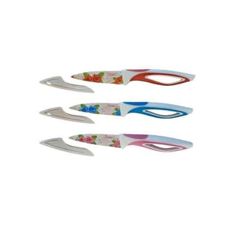 Set of 3 High Quality Kitchen Knives - Non-Stick Coating