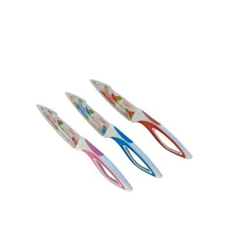 Set of 3 High Quality Kitchen Knives - Non-Stick Coating