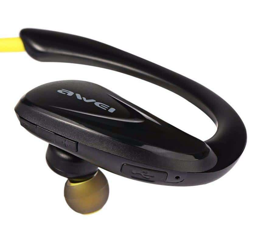 Awei A880-BL Wireless Bluetooth Running Earphones - Black