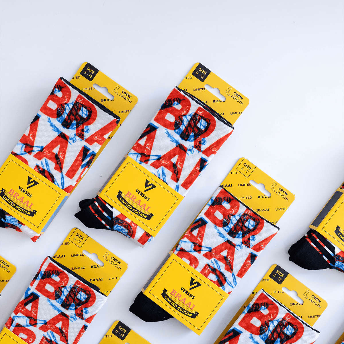 Versus Braai 5.0 Active Crew Length Socks - 8-12