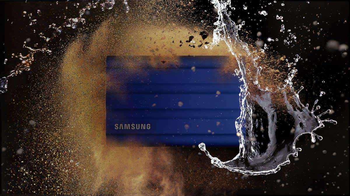 Samsung T7 Shield USB 3.2 Gen 2 - 2TB Portable SSD - Blue
