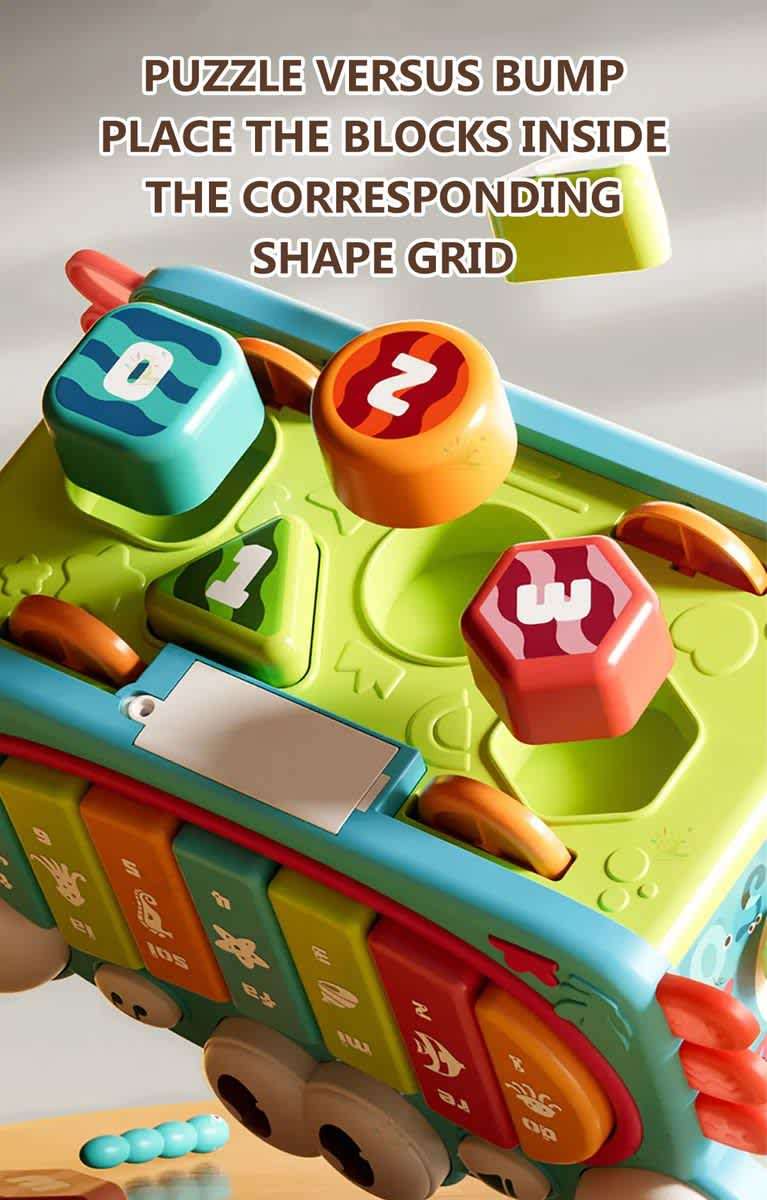 Red 6in1 Montessori Crab Hexahedron Cube Toys Games Board