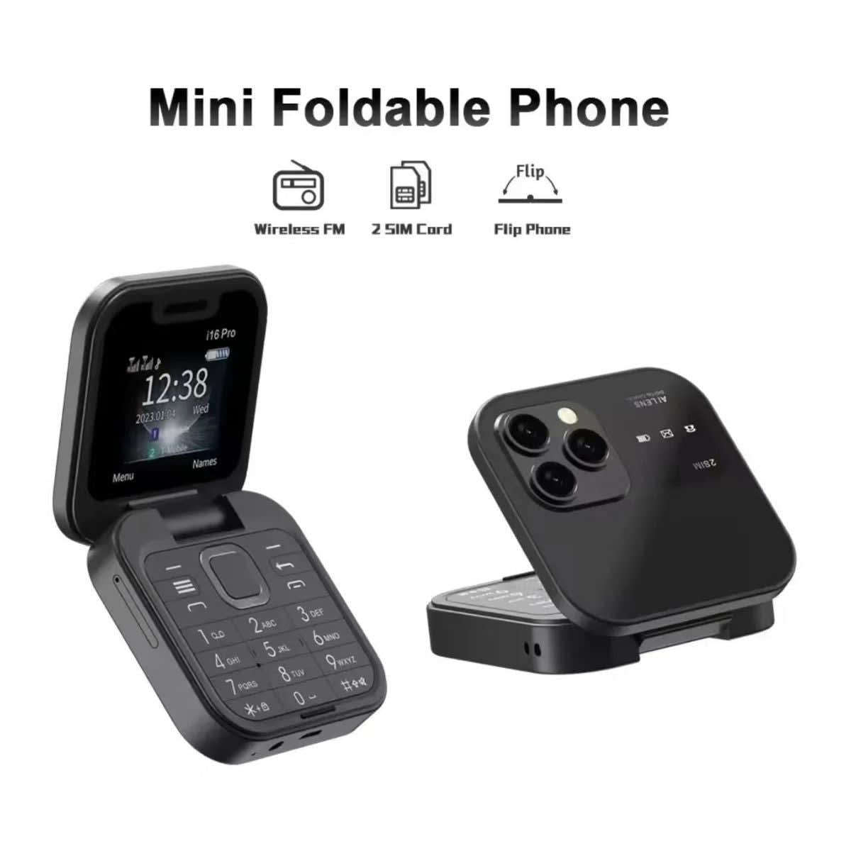 Mini Foldable P9 Pro Mobile Compact Dual SIM 2G Phone