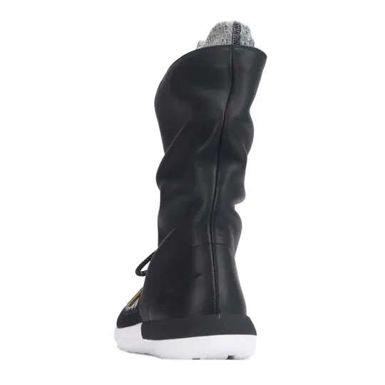 Nike Women's Roshe Two Hi Flyknit  Black/Black/White  UK 3