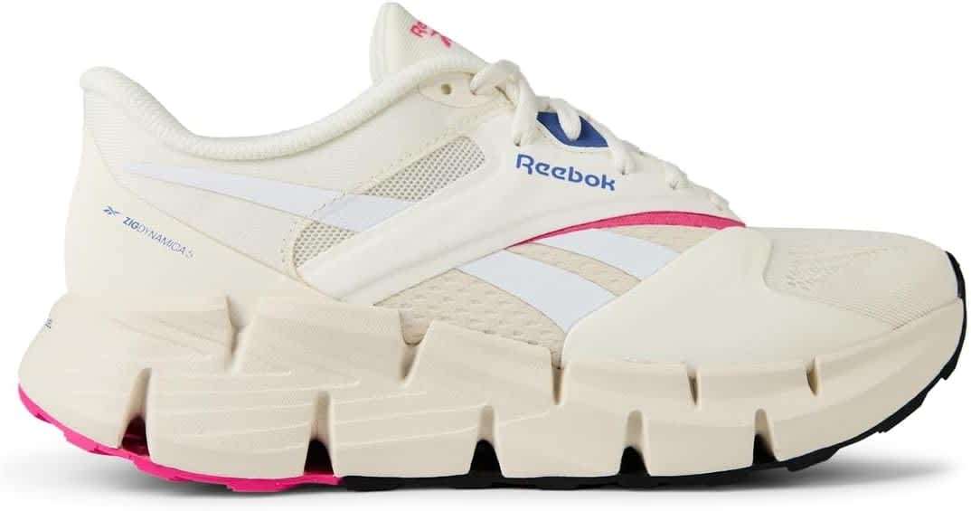 Reebok Women's Zig Dynamica 5 Road Running Shoes  Chalk/Stepur/Laspin  UK 8