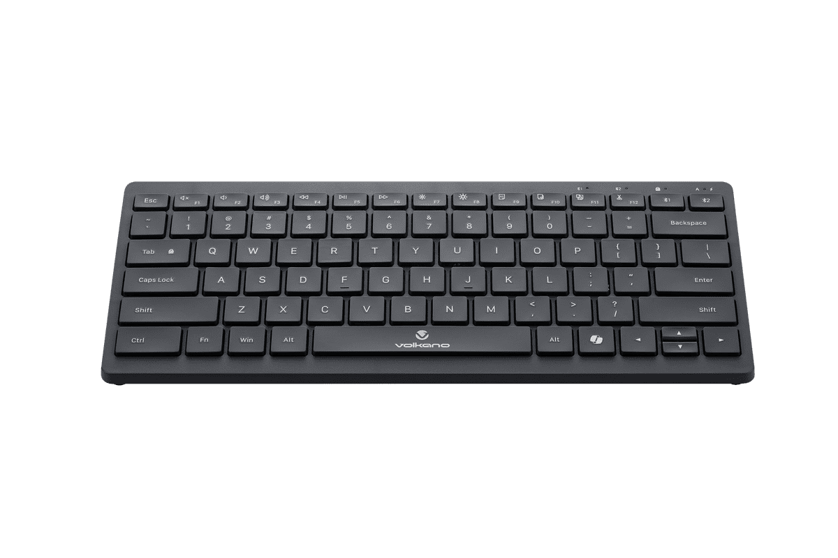 Volkano Galena Series Bluetooth Dual-Device Compact Wireless Keyboard  Black