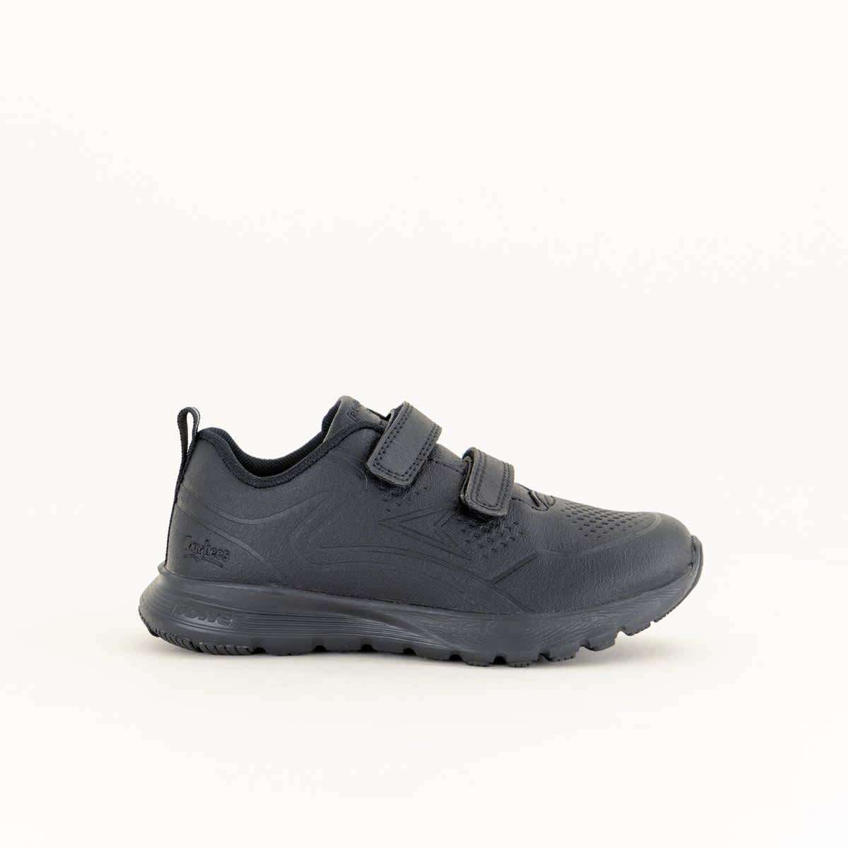 Power x Toughees Wave Denton Boys Hook & Loop Black Sneakers  UK Junior 10