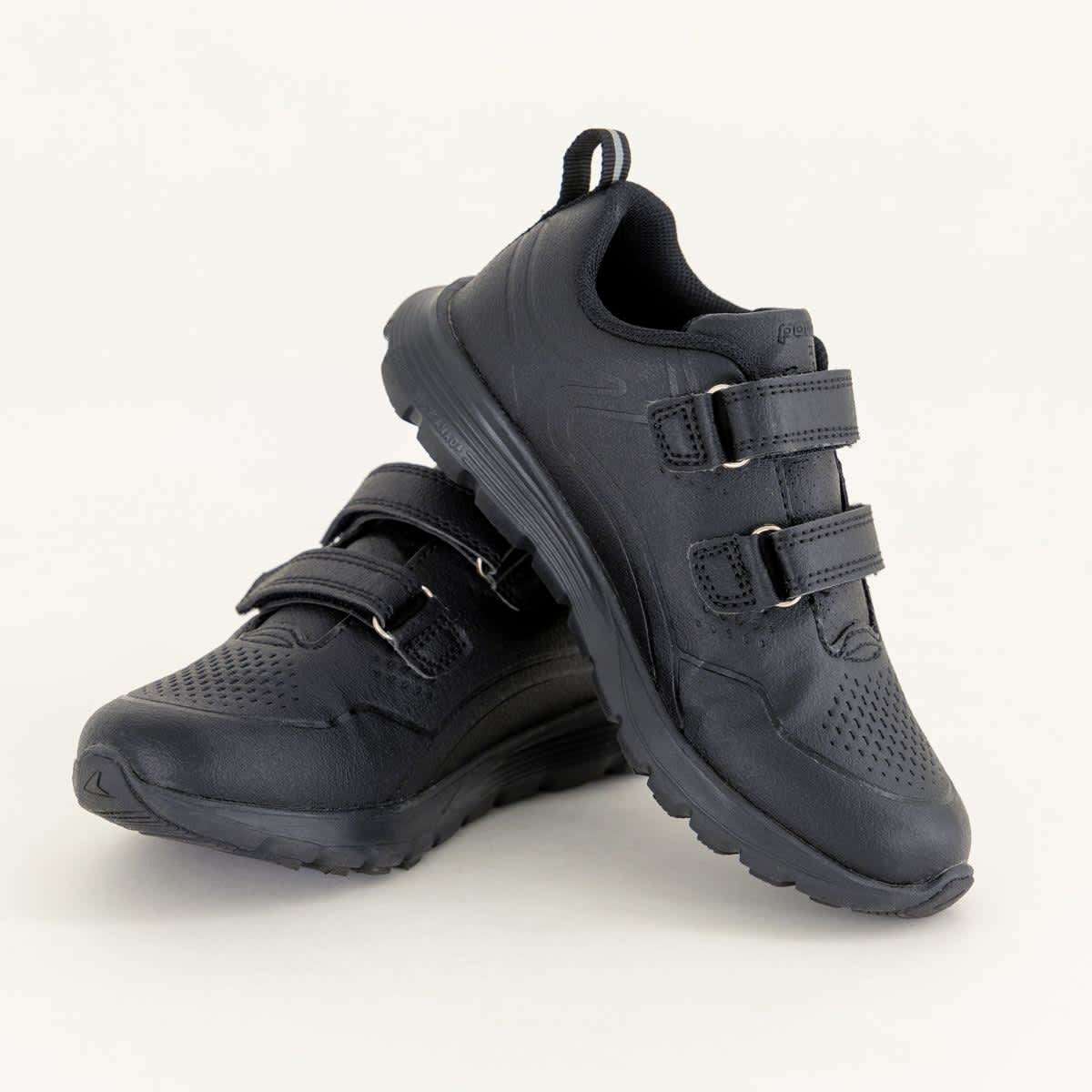 Power x Toughees Wave Denton Boys Hook & Loop Black Sneakers  UK Junior 10