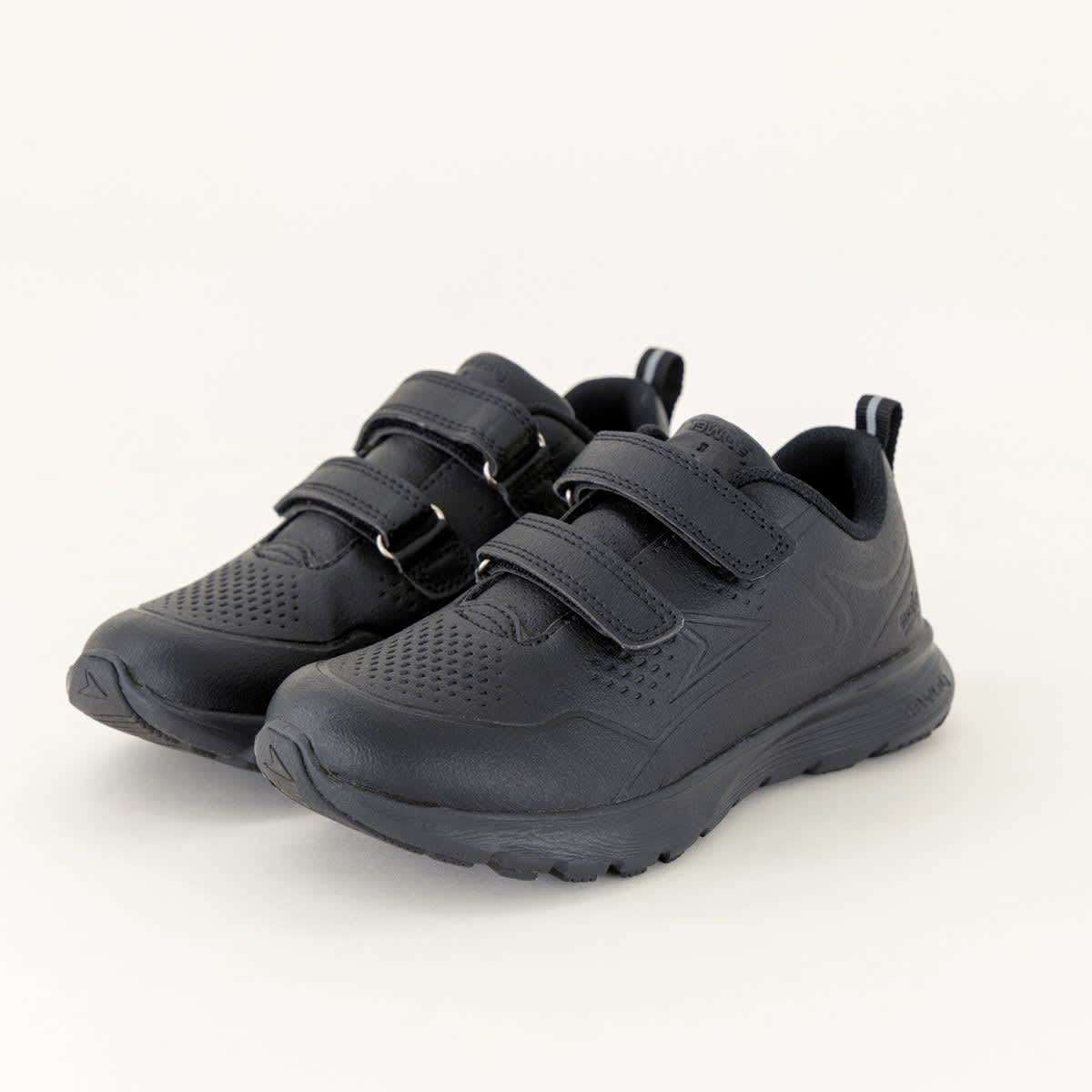 Power x Toughees Wave Denton Boys Hook & Loop Black Sneakers  UK Junior 10