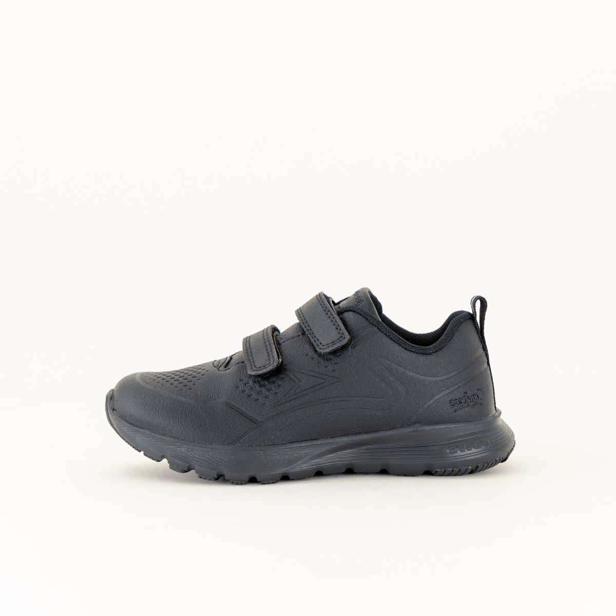 Power x Toughees Wave Denton Boys Hook & Loop Black Sneakers  UK Junior 10