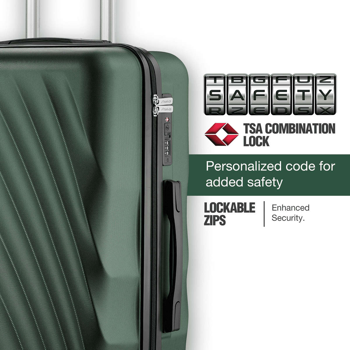 Travelwize Terra 77cm ABS Hard-Shell Spinner Suitcase with TSA Lock  Bottle