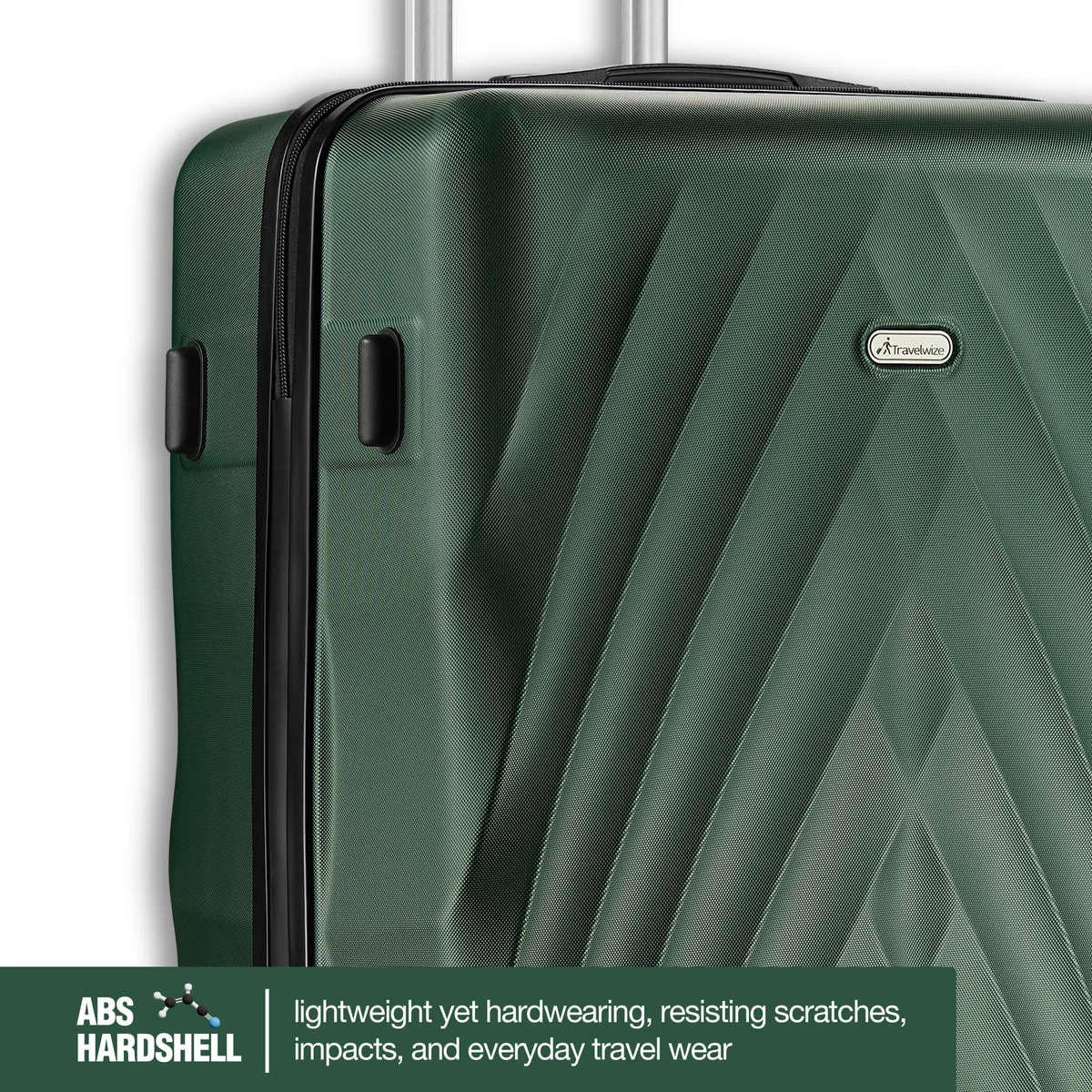 Travelwize Terra 77cm ABS Hard-Shell Spinner Suitcase with TSA Lock  Bottle