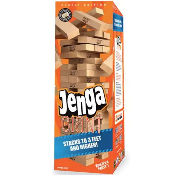 Jenga Giant Family Edition Hardwood Stacking Game  54 Blocks