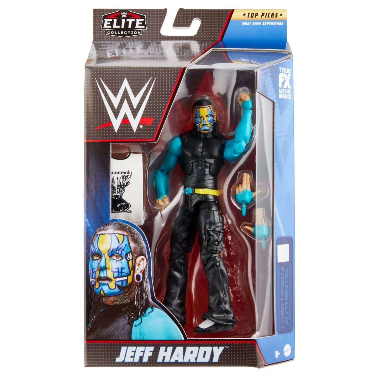 Mattel WWE Top Picks Elite Collection Jeff Hardy Action Figure with Accessories  15cm
