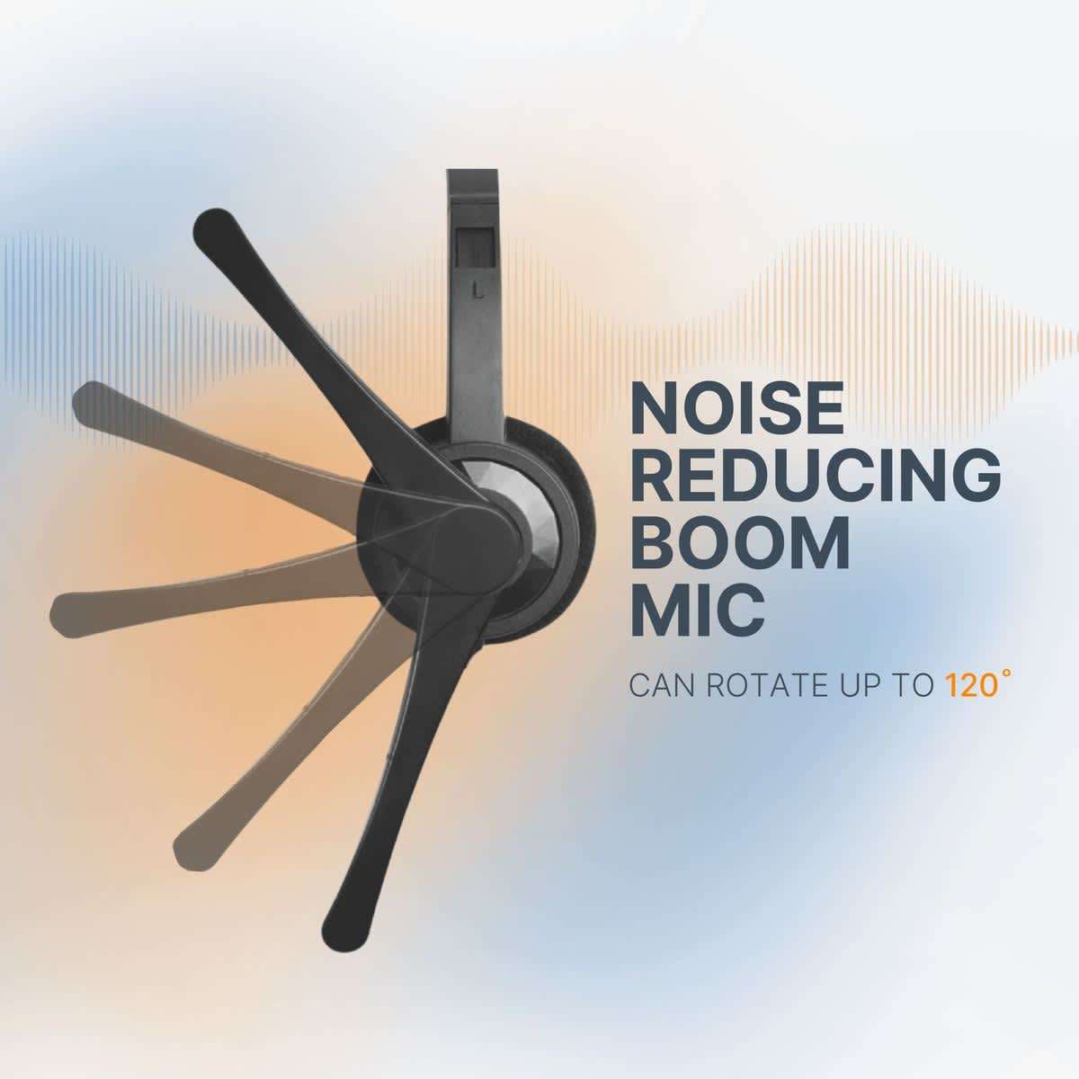 Astrum Wired Over-Ear Headset, 40mm Drivers, Mic, 3.5mm TRRS - HS600