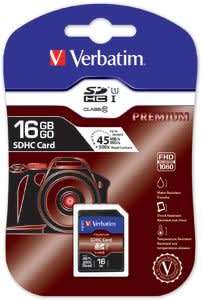 Verbatim Premium 300x SDHC Memory Card  16GB