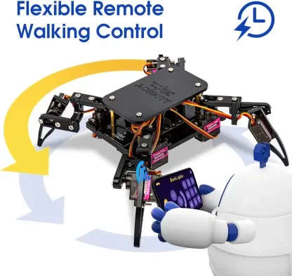 ACEBOTT QD020 ESP8266 Quadruped Bionic Spider Robot Kit  Black