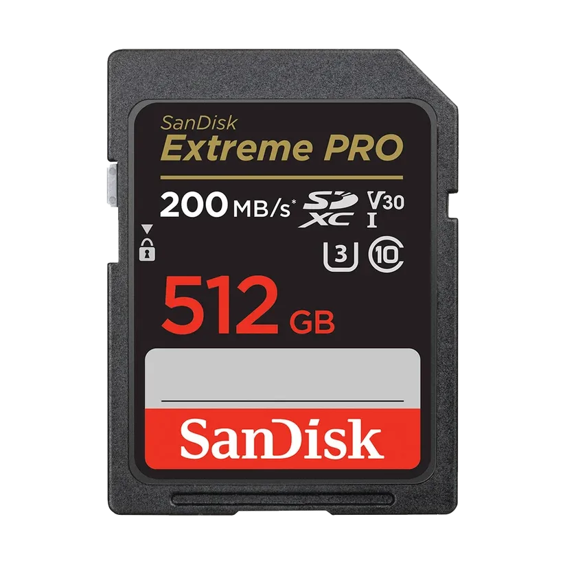 SanDisk 512GB Extreme PRO UHS-I SDXC Memory Card 200MB/s + USB-C Card Reader
