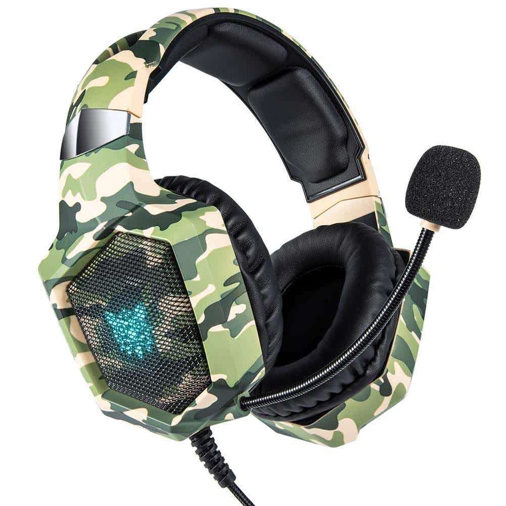 ONIKUMA K8 Stereo Gaming Headset with Microphone & LED Lights  Camouflage