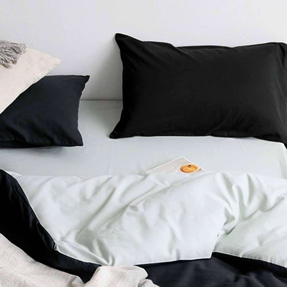 Just Home 2 Pack Bed Pillow Set - Black