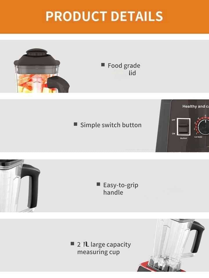 Multifunctional Wall Breaking Commercial 2in1 Blender
