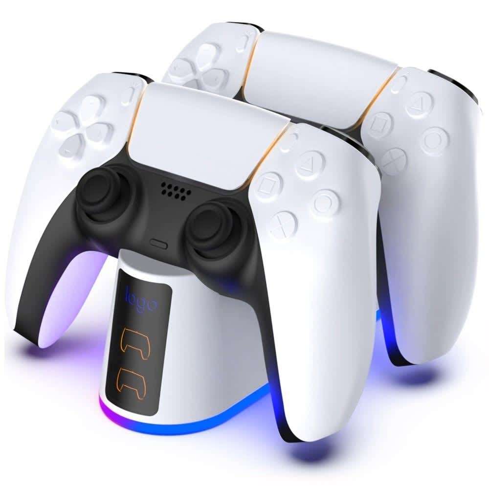 Dual Controller Charging Dock Compatible with PS5  RGB Lighting