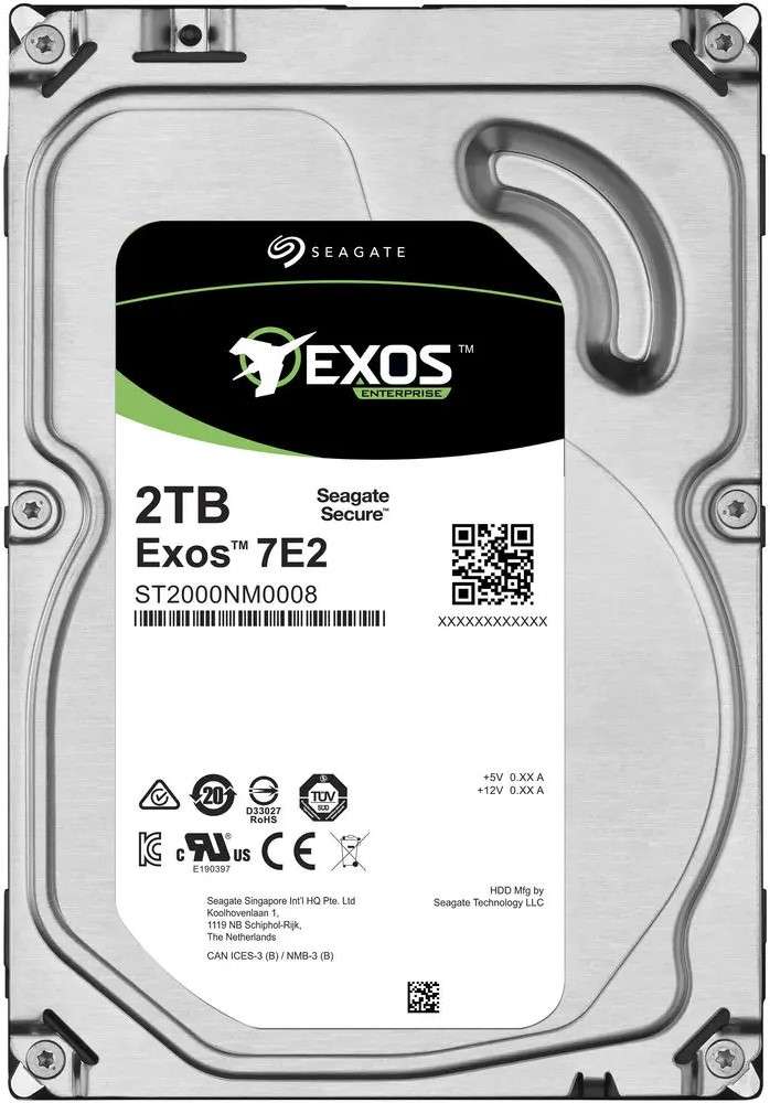 Seagate Exos 7E2 Enterprise 2TB SATA Hard Drive