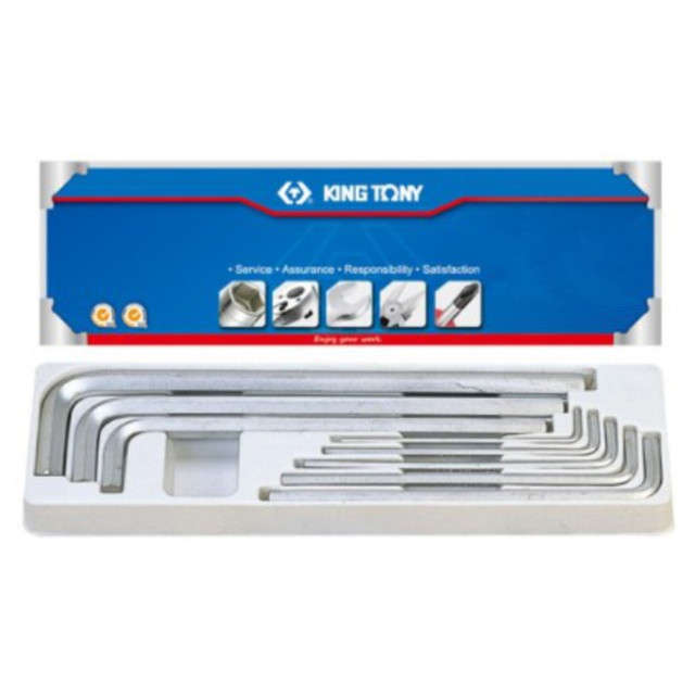 King Tony - Allen Key Set 8 Piece Extra Long 3-14mm